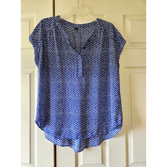 Maurice's Women's Blue and White Striped Pullover Top XL - Picture 1 of 9